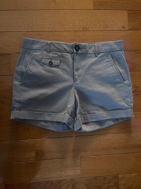 Banana Republic Light Gray Cuffed Cargo Shorts